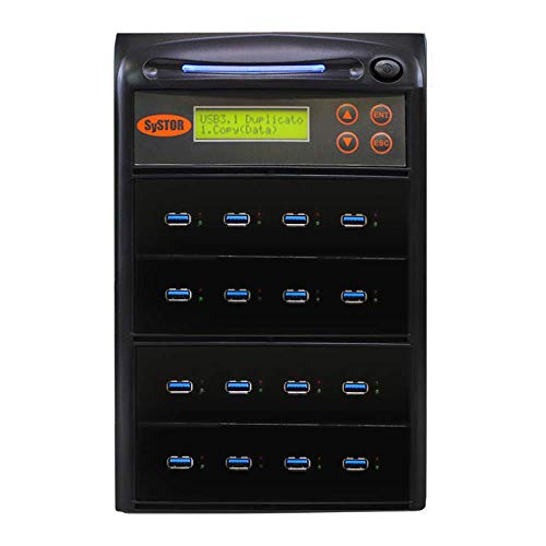 Image of Systor 1 to 15 USB 3.0 /3.1 Duplicator & Sanitizer 18GB /Min - SYS-USB30-15 | Standalone USB duplicator and sanitizer for flash memory drives with copier and storage drive eraser, speeds up to 300MB /sec.