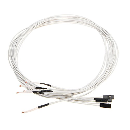 ILS. - FLSUN 5 Pieces 100K 1% NTC Single Ended Glass Sealed Thermistor Temperature Sensor for 3D Printer