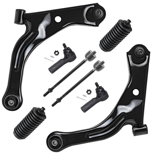 Image of Detroit Axle - 8pc Front End Suspension Kit for Ford 2009-2012 Escape, | 2010-2011 Mazda Tribute Mercury Mariner, 2 Lower Control Arms with Ball Joints 4 Inner and Outer Tie Rods 2 Boots Replacement