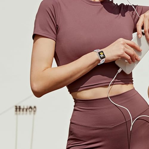 Issinlky Nylonowa pleciona opaska kompatybilna z Samsung Galaxy Fit 3, elastyczna magnetyczna klamra do Samsung Galaxy Fit 3 SM-R390 Herren Damen