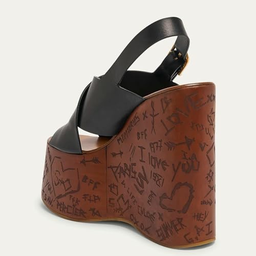 Jelly Wedge Platform Sandals for Women Open Peep Toe High Heels Clear Adjustable Ankle Buckle Sandals Stylish Dressy Summer Shoes4