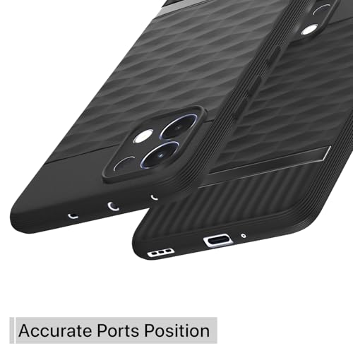 Image of Pikkme Back Cover for Oppo K13 5G Soft Grip 3D Hexa Cube Texture Silicone Bumper Case (Black)