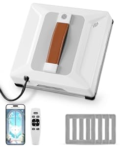 FRUITEAM Fensterreinigungsroboter mit Doppelsprühfunktion & Kantenerkennung, APP/Fernbedienung, Intelligenter Pfadplanung, 3500PA Saugkraft & Sturzsicherung, für Hochhäuser, Glas, Fliesen
