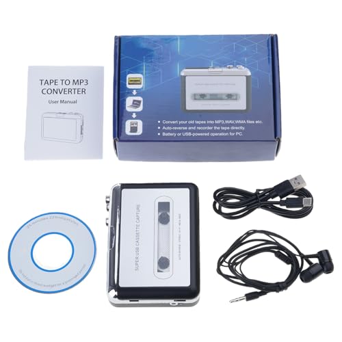 Convertisseur cassette USB vers MP3 compact avec commandes simples pour numériser vos audios