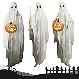 Yuemeuy Fensteraufkleber | 3 Bögen mit Kerzen Kürbis,Extra Große Aufkleber Schaurige Deko für Kinder Halloween Haus Party Schule Wand Tür Fenster Gruselige,Wand Tür Fenster Halloween