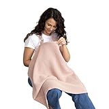 Superior Design Evergrwn Multi-use Privacy Nursing Cover Up for Breastfeeding, 100% Cotton Breathable Nursing Cover with Arch Neckline, Muslin Breastfeeding Cover, Baby Essentials (Rose Taupe)