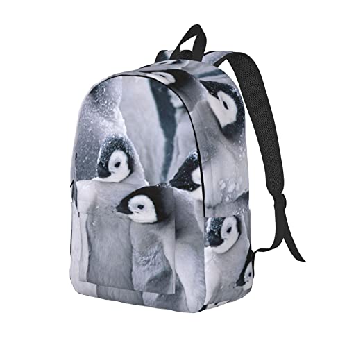 Sac à dos voyage et ordinateur imprimé pingouin mignon taille M - 2