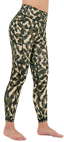 Flatik Spodnie sportowe, legginsy damskie, spodnie do jogi, spodnie fitness, długie legginsy sportowe, nieprzezroczyste legginsy do uprawiania sportu, z kieszeniami
