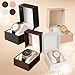Prestige & fancy Premium Brown Watch Gift Box with Pillow – Single Watch case Storage Box PU Wristwatch Display Case Organizer for men and women
