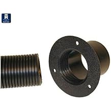 T-H Marine Outboard Rigging Hose & Flange Kit - 2" Rigging Flange & 4 Marine Hose Protection, Kink-Resistant Design, Flexible Installation for Boat Maintenance and Custom Rigging Solutions - Black