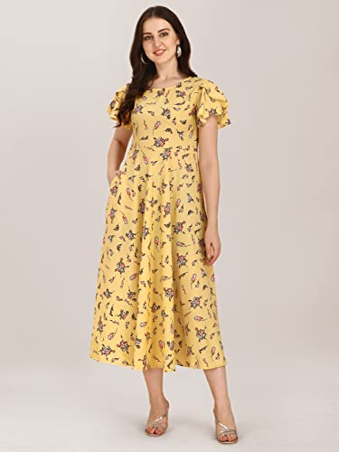 Image of QIQI Women's Crepe A-Line Maxi Casual Dress