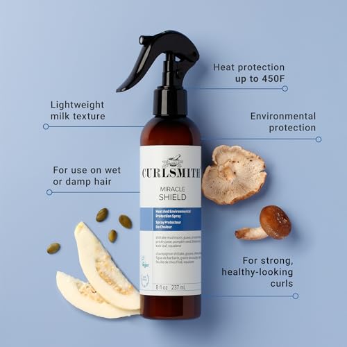 Image of CURLSMITH Miracle Shield - Multi-Protection Spray for Curls, Pollution Shield Hair Mist, For All Curl Types, Vegan & Cruelty Free- 59 ml