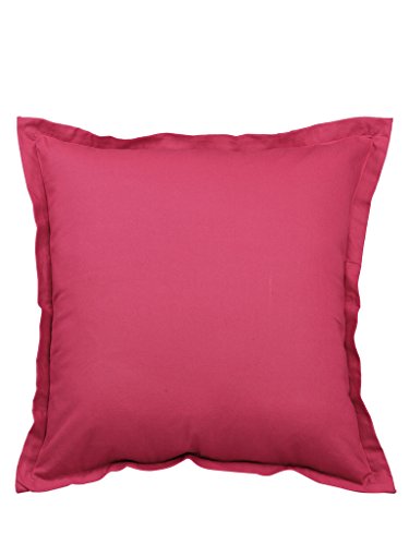 Image of Swayam Set of 2 Solid Cotton Red Cushion Cover | 24 x 24 Inch | Soft Breathable Fabric with Hidden Zipper | Decorative & Stylish Cushion Covers for Sofa, Living Room, Bedroom & Couch