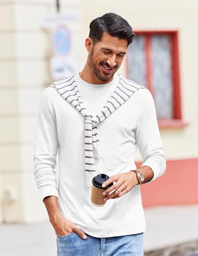 COOFANDY Mens Long Sleeve Tee Shirts Stretch Crew Neck Thermal Shirts Casual T Shirts for Men2