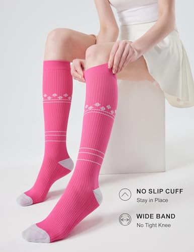Image of FITRELL 3 Pairs Compression Socks for Women and Men 20-30mmHg-Circulation Support Socks