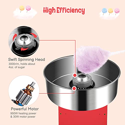 image for ROVSUN Cotton Candy Machine 21 Inch, Electric Commercial Cotton Candy 