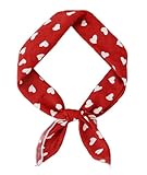 GERINLY Small Heart Scarf Cotton, Valentine Purse Scarves, Natural Bandana for Women