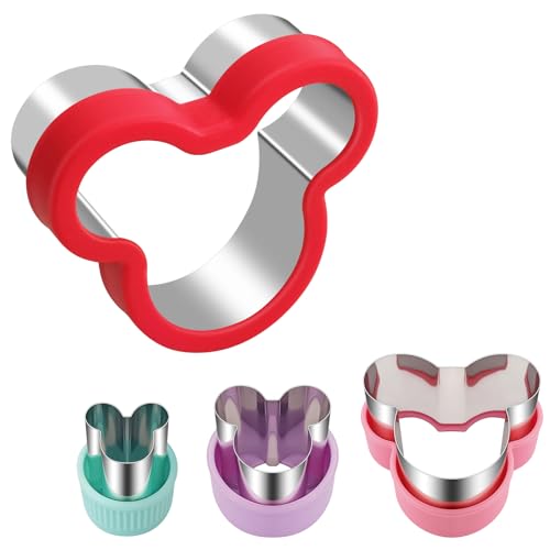 ALLTOP Mouse Cookie Cutters & Biscuit Cutter Set – Durable Stainless Steel, Food Grade, with Safety Covers for Baking and DIY Fun by ALLTOP - Used condition - US$8.02
