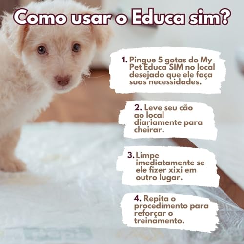 Adestrador para Cães, Kit educador com Xixi Pode 30mL + Xixi Não Pode 500mL