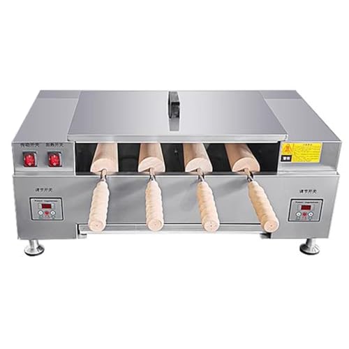 Aioneer Máquina para Hacer Conos De Helado, Horno Comercial De Chimenea para Panecillos, Horno De Chimenea para Panecillos, Tostadora De Chimenea De 3000 W-Digitaldisplay