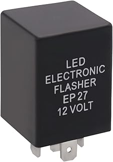 smseace 1 pcs 12volt 5pin EP27 LED Electronic Flasher Relay Compatible for Most Motorcycle Used for Turn Signal & Hazard Warn Hyper Flasher Relay EP27