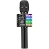 Karaoke Mikrofon für Erwachsene, BONAOK Mikrofon Karaoke Zum Sprechen, 3 in 1 Leucht Mikrofon mit Echo, Mikrofon Kinder…