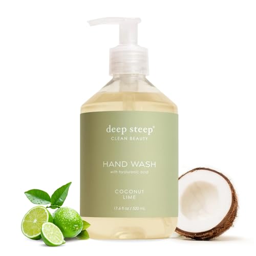 Deep Steep Liquid Hand Wash, Coconut Lime, 17.6oz – Hyaluronic Acid