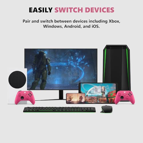 Image of Microsoft QAU-00082 Xbox Wireless Controller Deep Pink 2 Pack