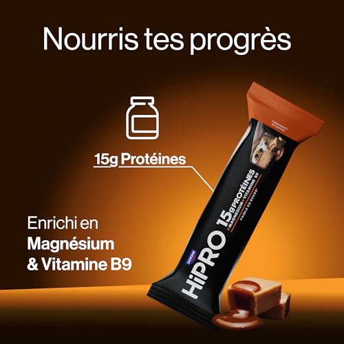 HiPRO Barre Protéinée – Caramel – 45g – Riche en Protéines, Magnésium & Vitamine B9 - Pack de 12 – Image 3