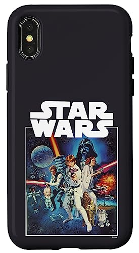 Coque Star Wars iPhone X XS avec logo portrait de groupe