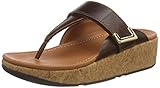 FITFLOP Sandals Fitflop Damen REMI Toe Post-Velcro Adjustable Sandal, Chocolate Brown, 36 EU