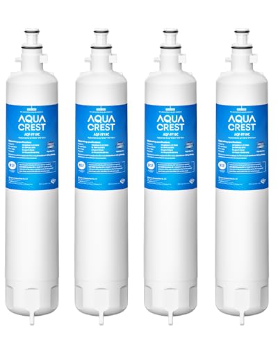 Image of AQUA CREST AQF-FF19C Replacement for GE RPWFE, RPWF (with CHIP) Refrigerator Water Filter, Compatible with GYE22HMKES, GYS22GMNES, GYE22HBLTS, DFE28JSKSS, GFE28HMHES, GNE29GYNFS, 4 Filters