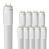 HOFTRONIC   Lot de 10 tubes LED 150 cm   24 Watt 2640 Lumen (110lm/W)   T8 G13   Tube LED sans scintillement   Blanc chaud 3000K Neon   Starter inclus.