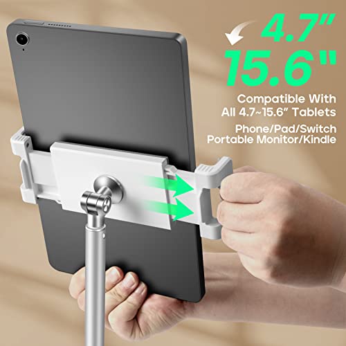 Kogoda Tablet Stand Holder Adjustable Mobile Monitor Stand Smartphone Stand,360° Rotation, Angle And Height Adjustable Holder Compatible With 4.7 To 15.6 Inches （16:9） Tablets,Smartphones,Display #TOP1