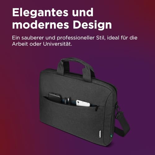 Image of Lenovo Laptop Bag T210, Messenger Shoulder Bag for Laptop or Tablet, Sleek, Durable & Water-Repellent Fabric