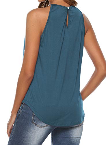 Womens Tanks Loose Fit Sleeveless Spaghetti Strap Tank Tops Bohemian Shirt Clothing Blue Xxl #TOP2
