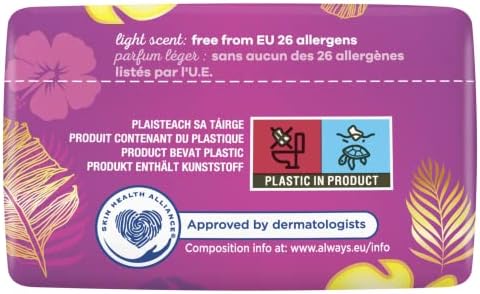 Always Platinum Sanitary Towels with Wings, Size 2, Long, 80 Towels (20 x 4 Packs), SAVING PACK, Odour Neutraliser, 5x Comfort