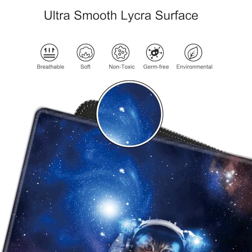 Image of 48x24 Mouse Pad Gaming Mousepad 48 Inch Desk Mat Giant Desk Pad Large Computer Mat XXXXL Space Cat Oversized Mouse Mat for Wireless Desktop Work