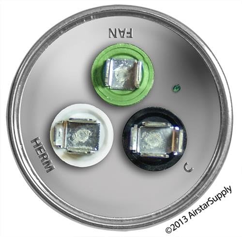 GE 97F9816-60 + 5 uf MFD 370/440 Volt VAC AmRad Round Dual