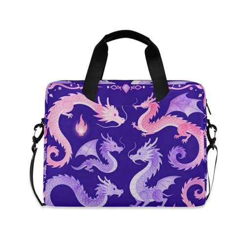 Funda portátil para laptop 15.6 pulgadas morado dragón miniatura 1