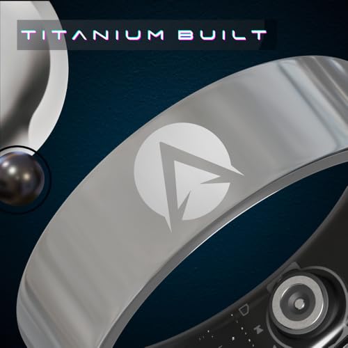 Image of Smart Ring with Gesture Control, 24 /7 Health & Fitness Tracker with Sleep, Oxygen, Heart Rate and Activity Monitoring, IPX8 Waterproof, Sports Modes with Magnetic Charging Case (8, R6, Silver)