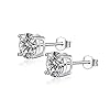 925 Sterling Silver Stud Earrings CZ Diamond Round Stud Earrings for Men Women Birthday Anniversar (5MM) #2