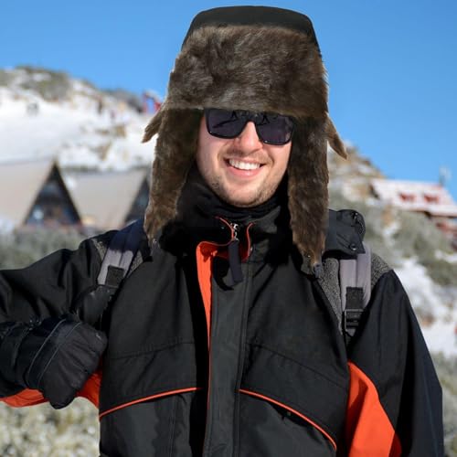 Hdgsafd 1 Cappello Di Protezione Per Le Orecchie E 1 Maschera Antivento, Caldo Cappello Invernale, Cappello Impermeabile, Morbido Cappello In Peluche, Prodotti Invernali Per Esterni - 6