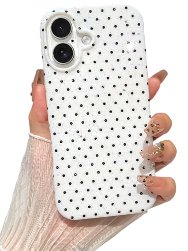Coque pour iPhone 17 souple et fine protection antichoc résistante pour femme blanc paillettes