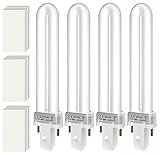 TINDTOP 9W 21050 Bulbs & Replacement Glue Boards Kit for Dynatrap DT3009, Indoor Glue Boards Refill Sticky Cards Bulbs Accessories for Dynatrap DT3009 DT3019 DT3039 (White Glue Boards)