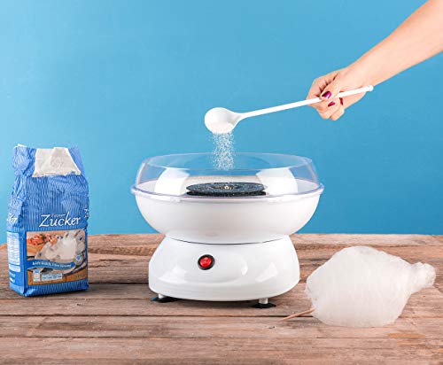 Rosenstein & Söhne Zuckerwattemaschine: Zuckerwatte-Maschine mit spülmaschinenfesten Aufsätzen, 500 Watt (Zuckerwattenmaschine, Zuckerwattegerät, Popcornmaschine) – Bild 7