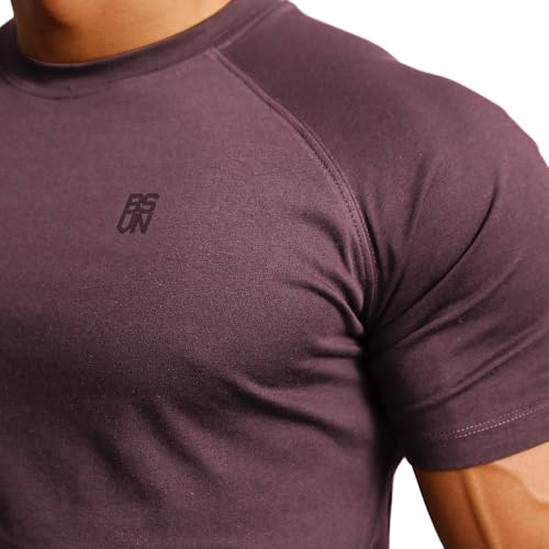 Image of Casual Short Sleeve Crew Neck Classic Wicking Breathable Fitness Muscle Athletic T Shirts Mens