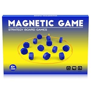 Magnetic Chess Game with Full-Size Stones, Magnet Game with String, for Family & Party & Travel & Camping, Puzzle Strategy Games, 2 Player Games for Kids & Adults