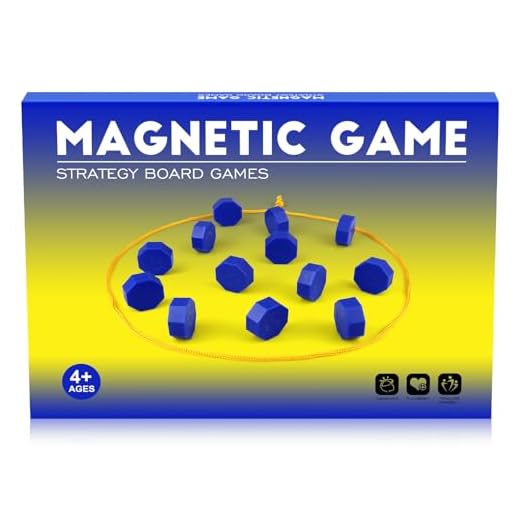 Bameca Magnetic Chess Game with Full-Size Stones, Magnet Game with String, for Family & Party & Travel & Camping, Puzzle Strategy Games, 2 Player Games for Kids & Adults