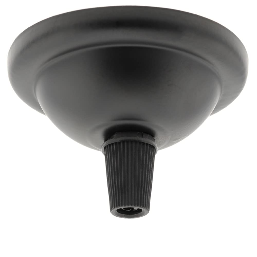 Art Deco Emporium Black Small (67Mm) Period Styled Nylon Ceiling Rose With A Nylon Cord Grip In Finish